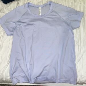 baby blue lululemon workout tee